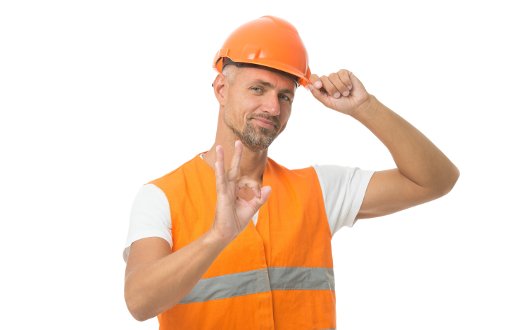 Bauarbeiter ist sehr zufrieden - © Copyright: photosvit - Can Stock Photo